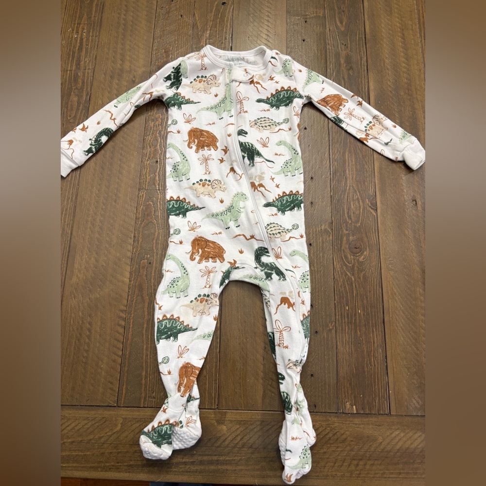 Member’s Mark Dinosaur Adventure Footie Pajamas Size 12 Months